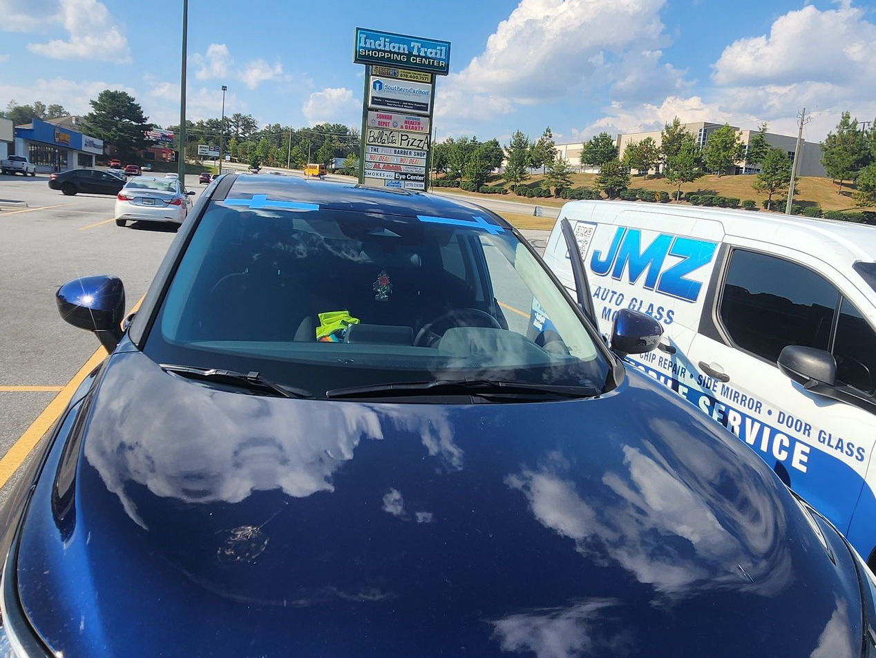 After mobile windshield replacement in Burford, GA