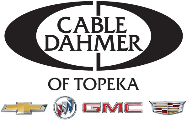 A logo for cable dahmer of topeka with chevrolet, buick, gmc, and cadillac logos.