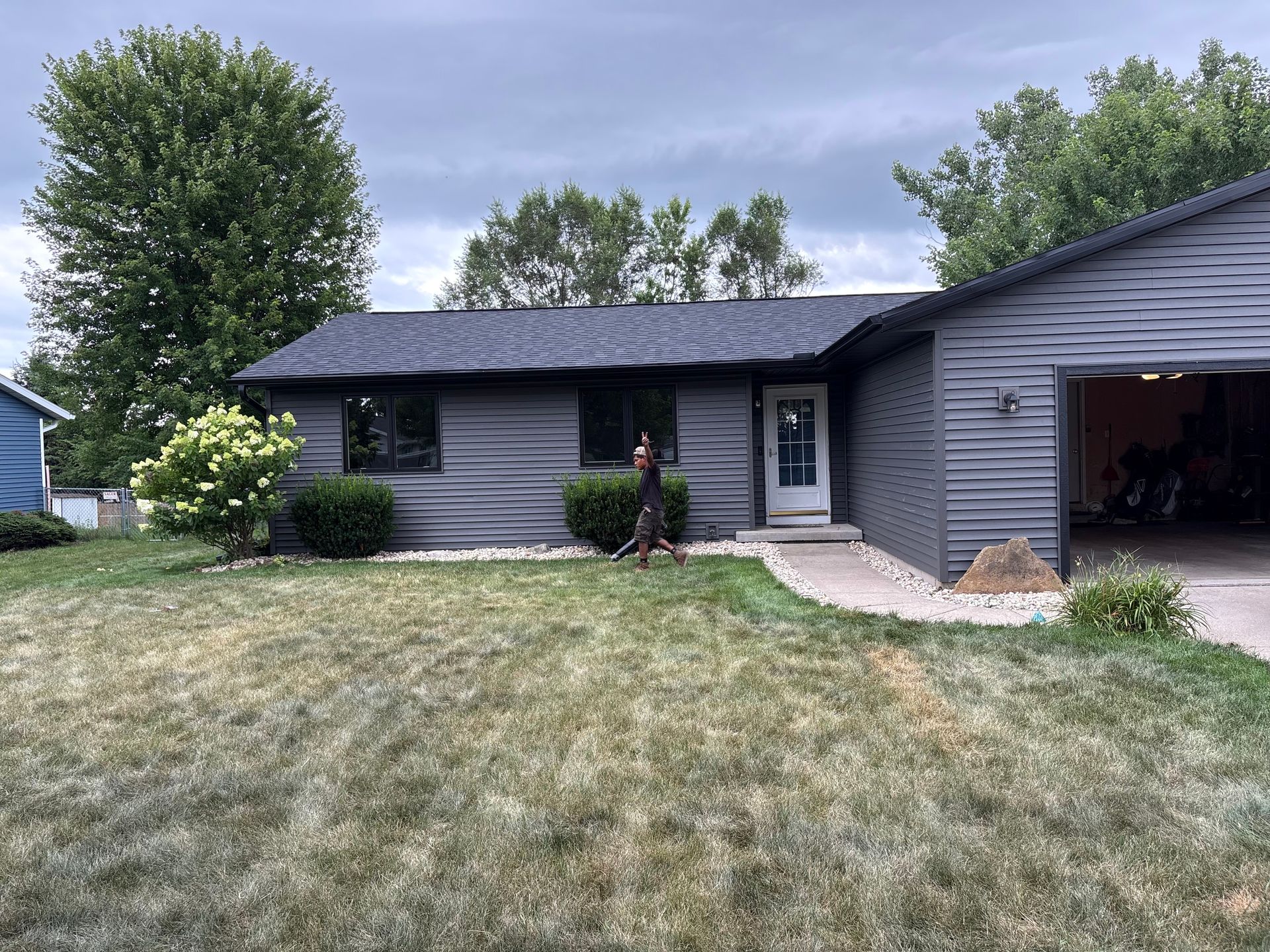 new siding and gutters on a home in Janesville, WI