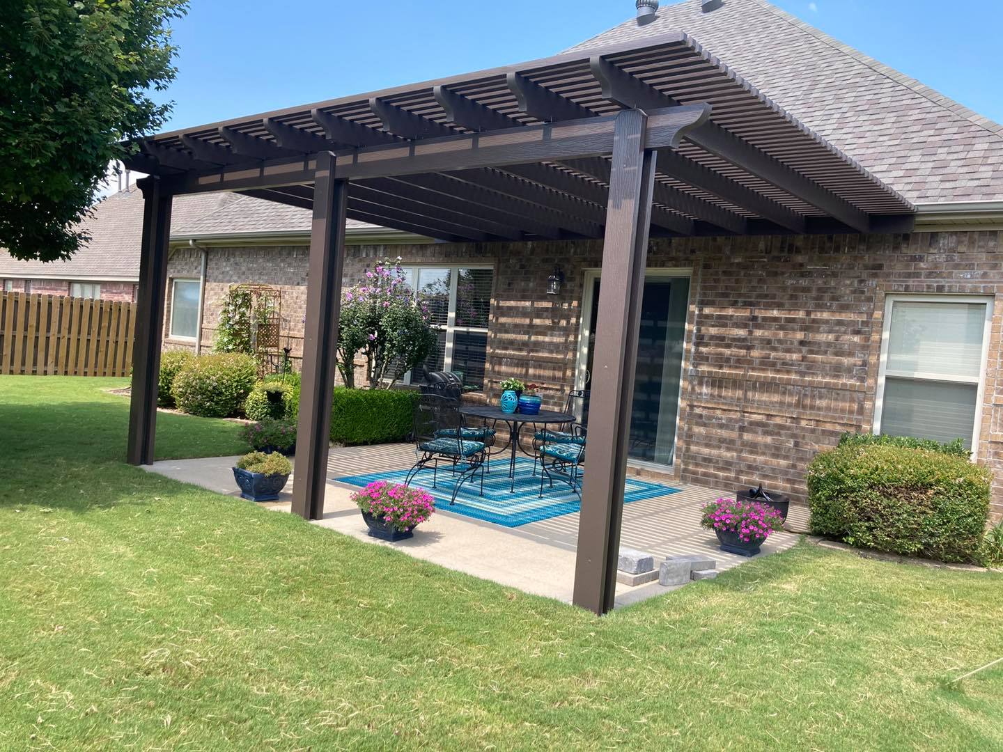Wood Embossed Pergola — Springdale, AR — Backyard Designs Inc.
