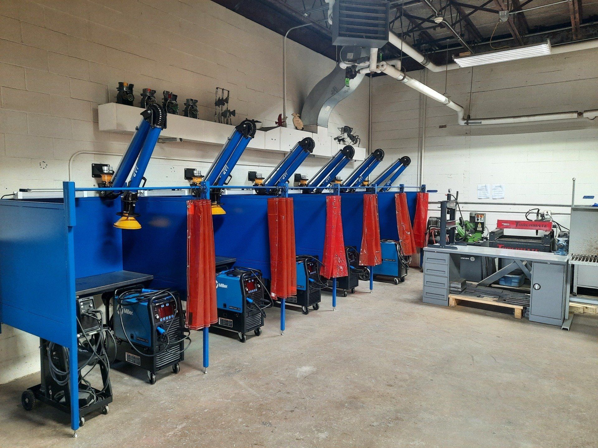 IAP Welding Booths with fume arms