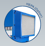 HEPA option in mobile fume extractor