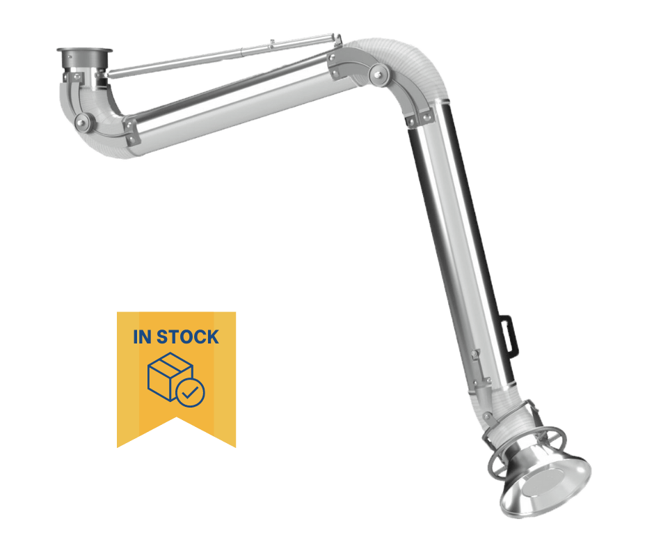 Stainless steel welding fume extraction arm