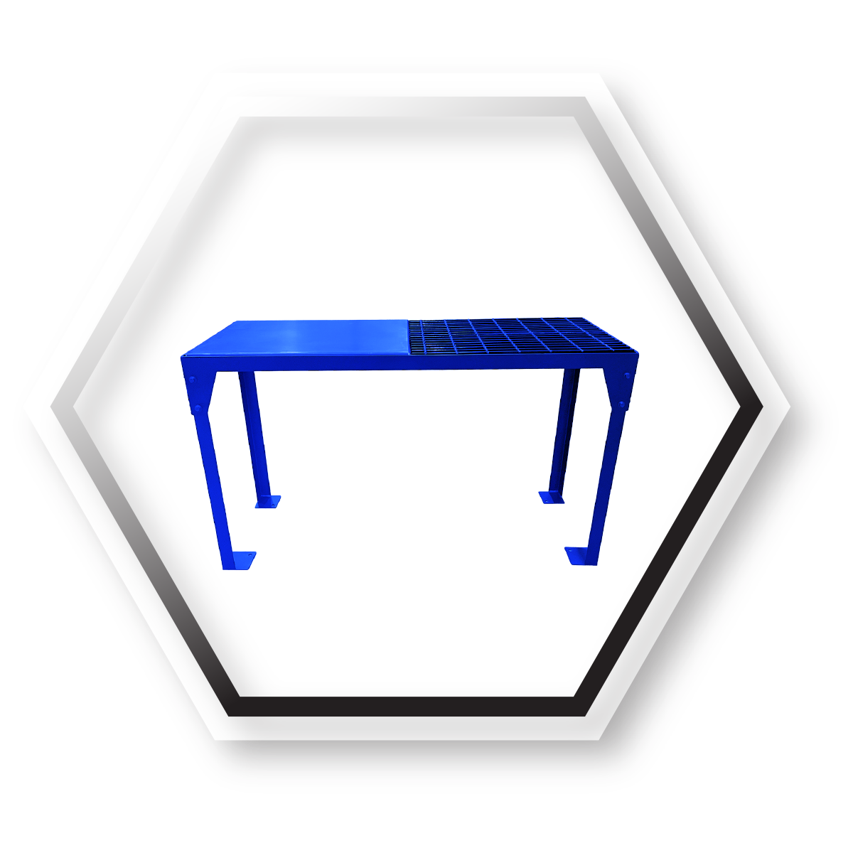Stand alone tables with metal or grated tops, plus pipe weld stands are also available.