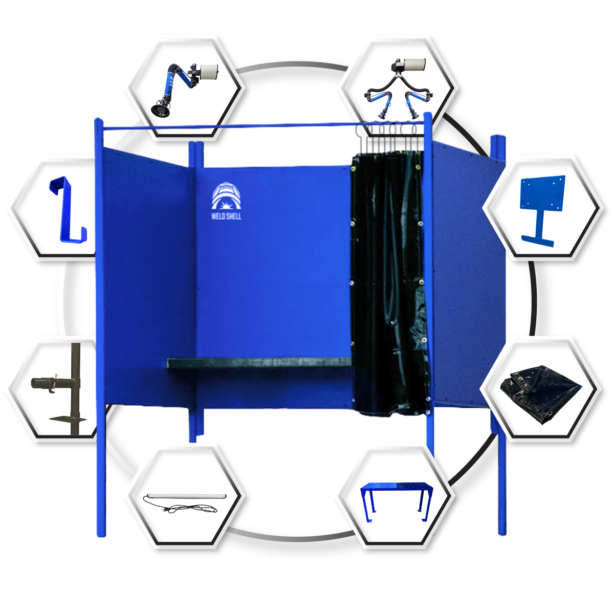 WELDSHELL Welding booths by IAP, ideal for trade schools and technical colleges needing a welding solution.