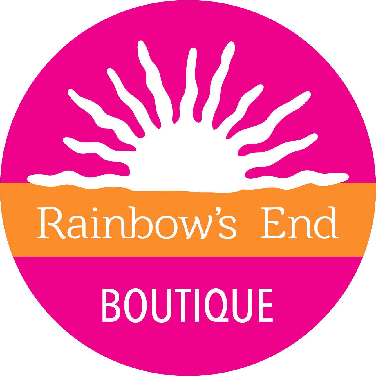 Pink and orange logo: 