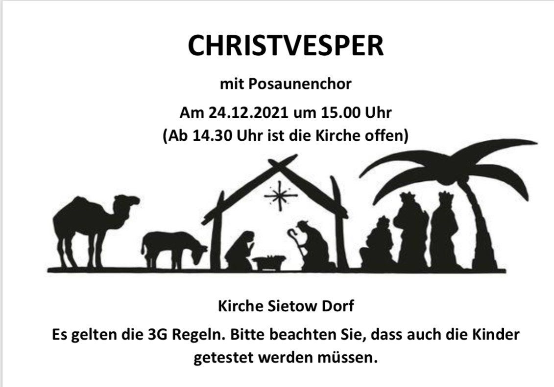 Christvesper Kirche Sietow