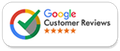 Google Customer Reviews badge with a colorful circular checkmark icon and five orange stars.