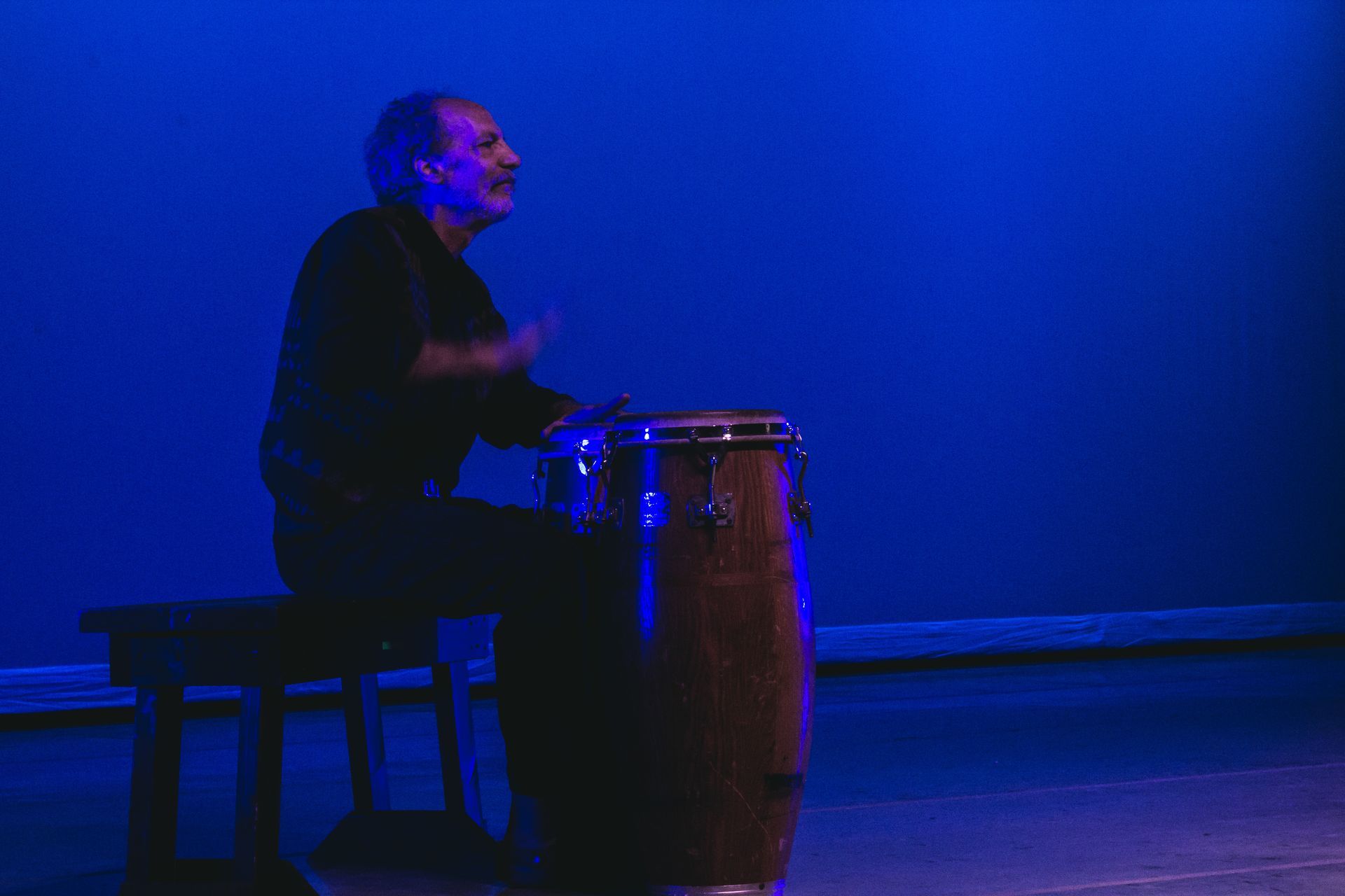 Moses’ recording credits include diverse and exotic percussion contributions on twelve internationally released CDs. His work can be heard on Pursuit of Happiness, Pagan Saints, Xmas Ecstasy - A Native American Christmas, and 2003 Grammy nominated; Red Moon with Peter Kater, and Lifeblood with Native singer songwriter Joanne Shenandoah. Additional credits include work on the soundtracks for two television series aired on The Discovery Channel - How The West Was Lost [vol.2] and the Eco - Challenge; along with the title music for the PBS Series Mythos [1997]. Founding member of Spideroot Theater, an innovative, multicultural theater company based in Ithaca, NY [1986 - 1990] - Performance tours included New England Universities and the 1989 Syracuse Jazz FestivalRivers of Time: Original music ensemble based in ancient traditions of Rhythm, Ritual and Spoken Word. Winner of “Global Rhythms” Magazine 2007 World Music Song Competition. Moses composed and performed the music for the 2 hour closing ceremony of Harmonia Mundi - a week long celebration in honor of the Nobel Peace Prize announcement for H.H. The Dalai Lama of Tibet. [1989] Moses’ skills as a percussionist have kept him in demand as a Composer and Accompanist for major dance companies and universities throughout the country as well as an immersion in non-western traditions and forms of dance. His music has supported Master Classes and performances for twenty years, including over fifteen years in residence with the Omega Institute for Holistic Studies in Rhinebeck NY. Art, as a tool for healing, has been introduced into centers as varied as The Omega Institute for Holistic Studies, The Hippocrates Institute & National Recovery Programs using the Drum Circle as a primary tool and creative model with therepeutic results and benefits. Moses was recently invited to contribute an article exploring the relationship between sound, rhythm, and the healing arts to the Encyclopediof Alternative Therapies.