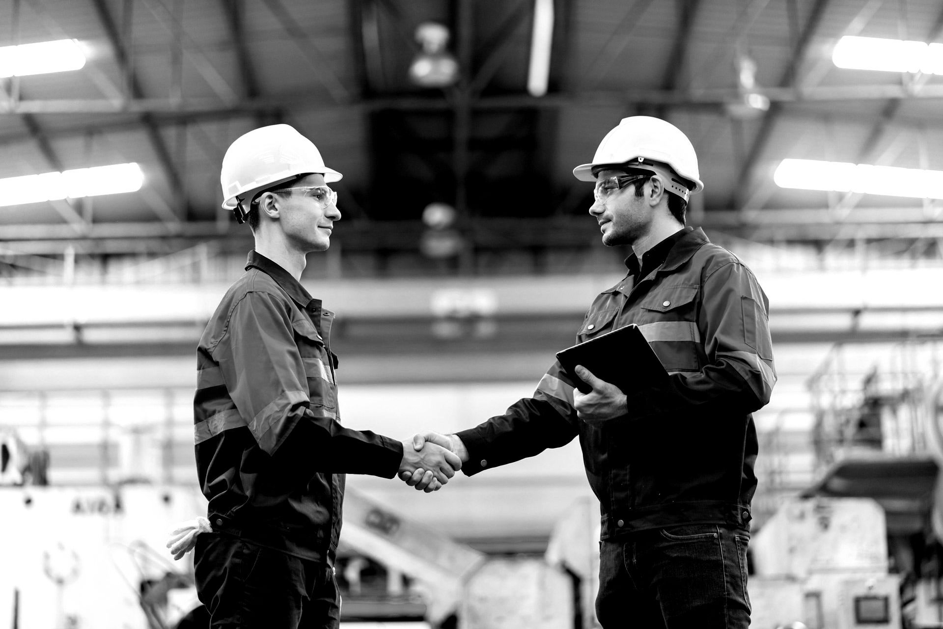 Two man shake their hands | Queensland | East Coast Steam