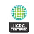 a logo that says iicrc certified on it