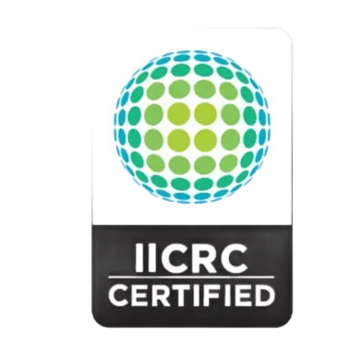 a logo that says iicrc certified on it