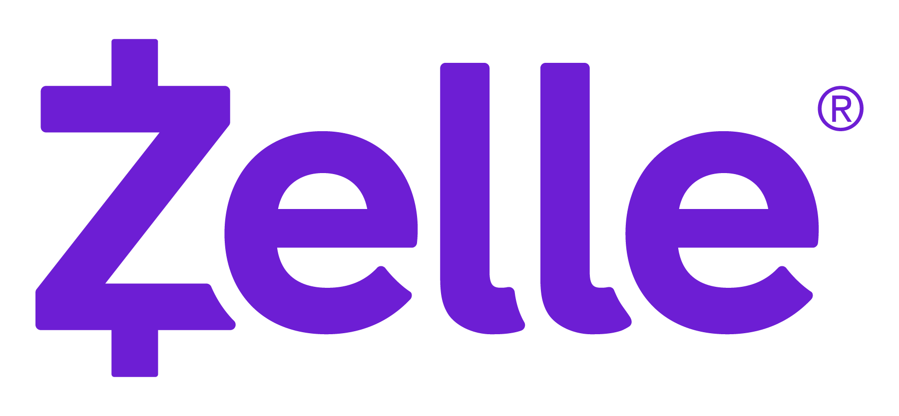 Purple Zelle logo with a stylized 