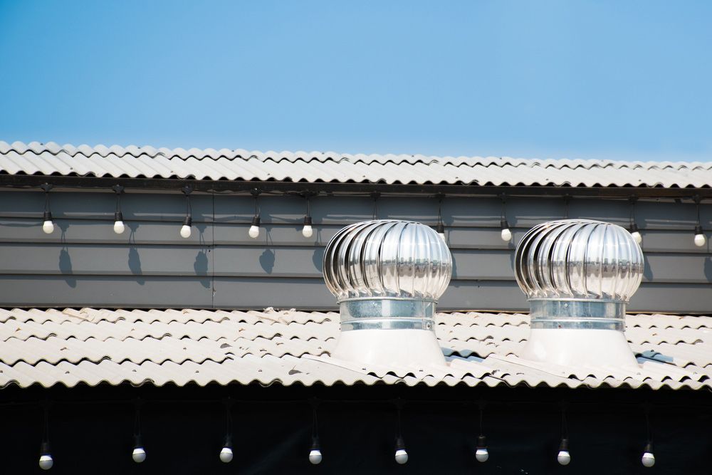 Whirlybirds Close-up On Roof