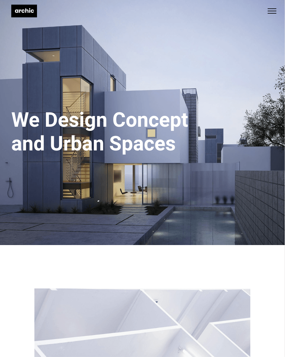 A website that says we design concept and urban spaces