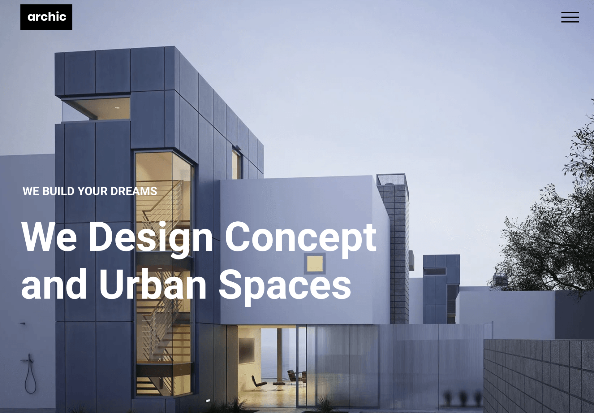 A website that says we design concept and urban spaces