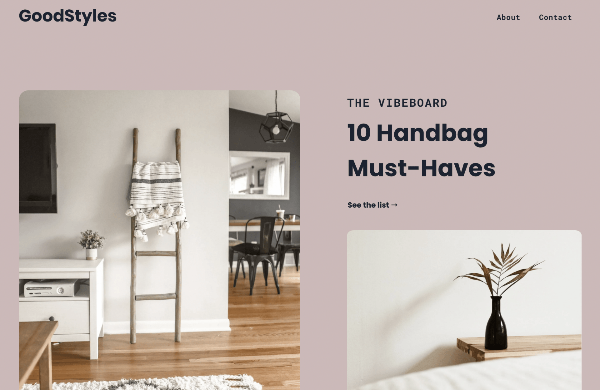 A screenshot of a website titled good styles