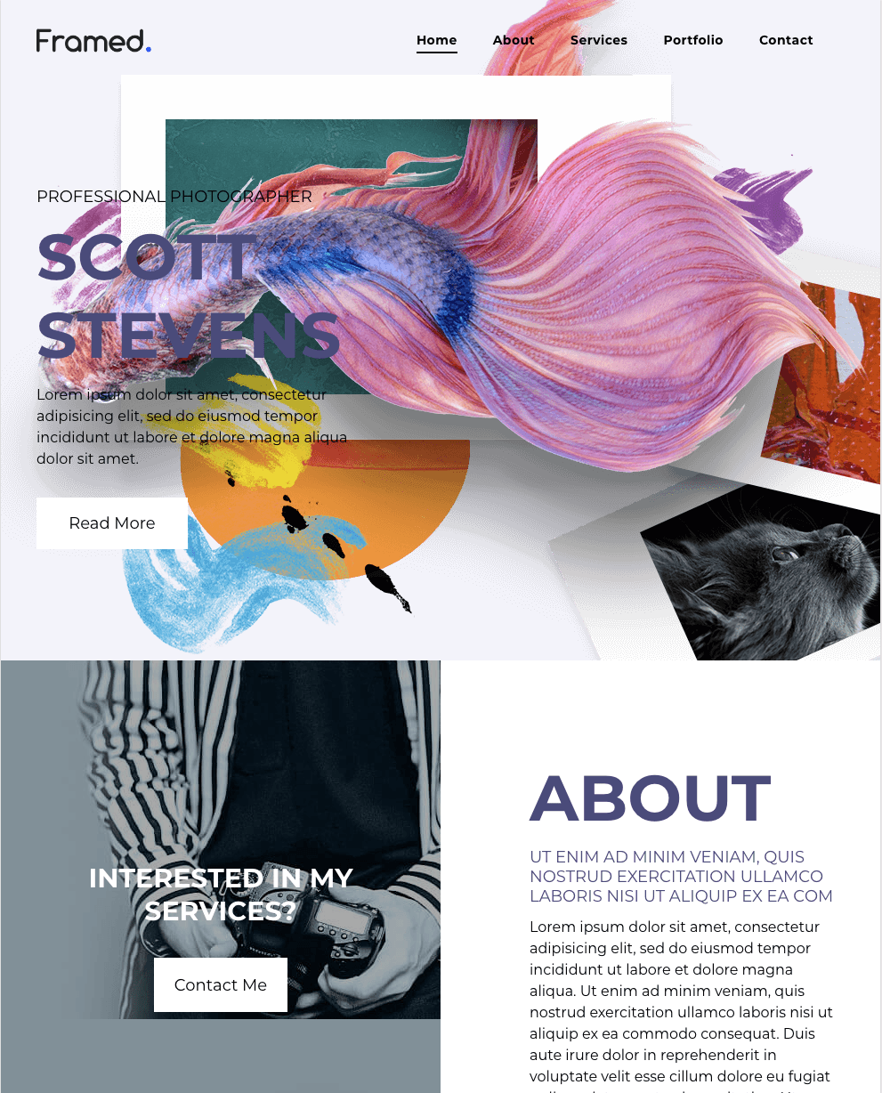 A screenshot of a website for scott stevens