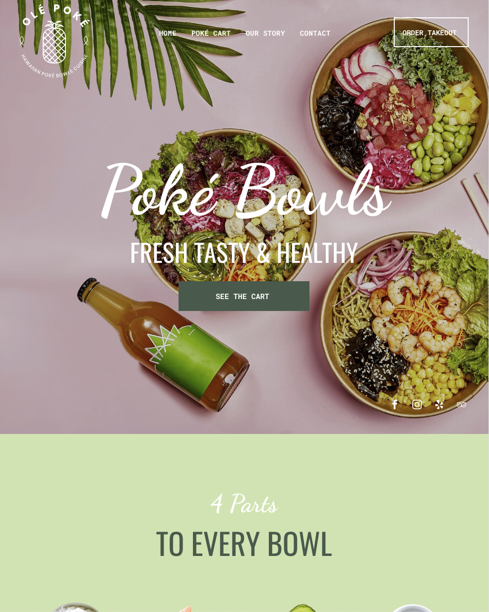 A website for poke bowls fresh tasty and healthy