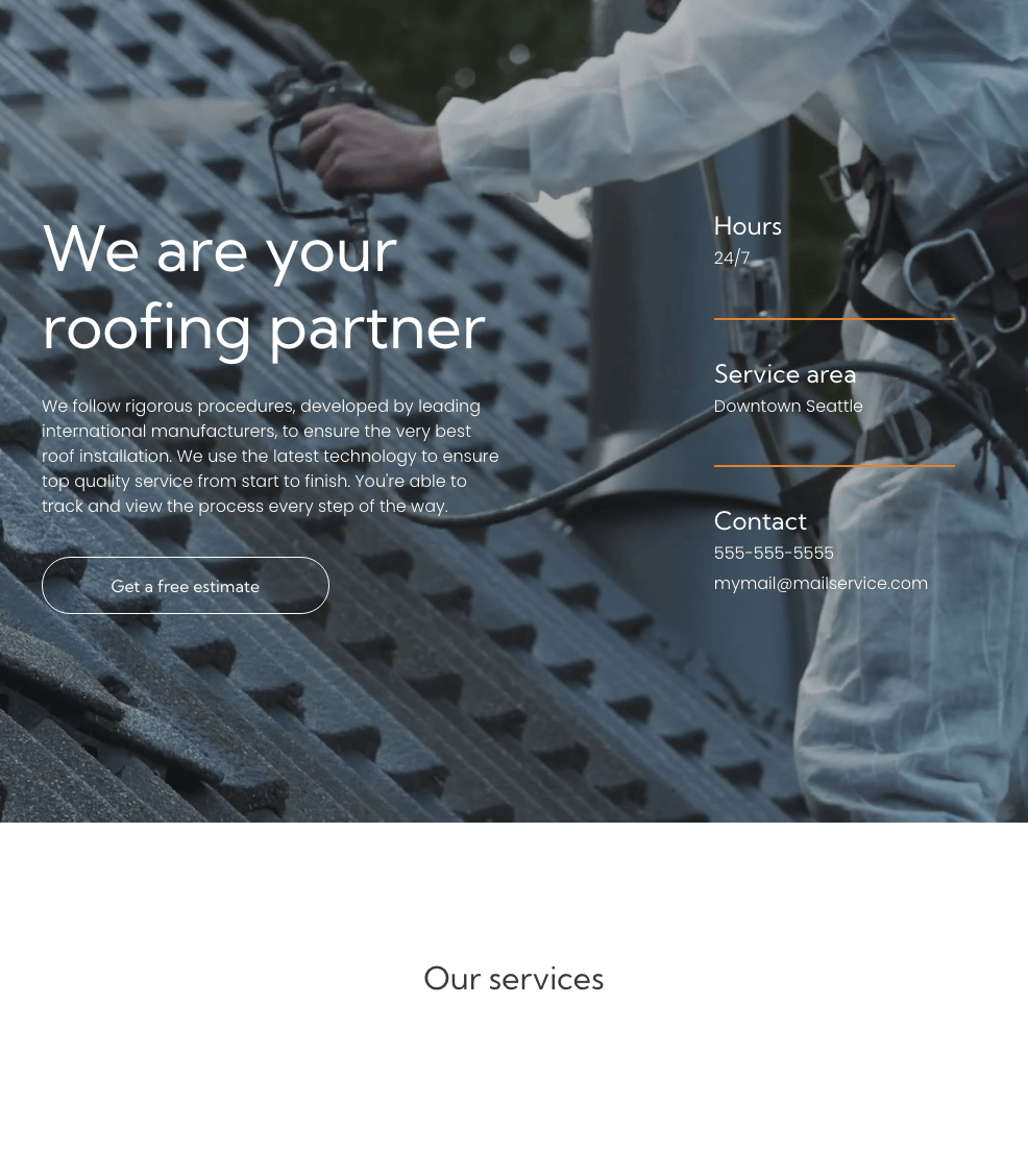 A man is working on a roof with a drill.