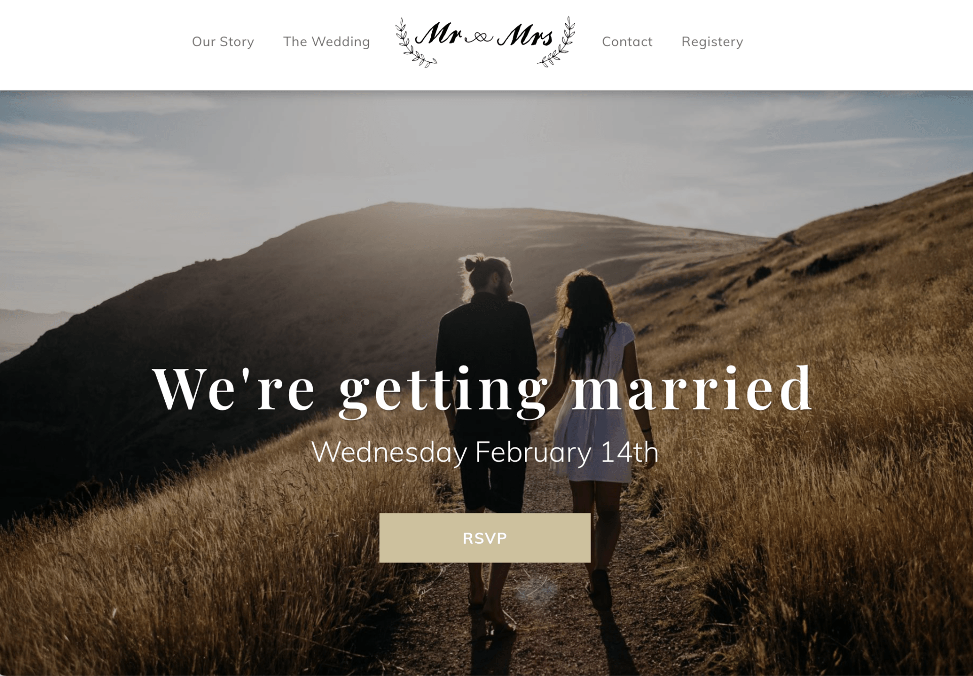 A couple is getting married on february 14th.