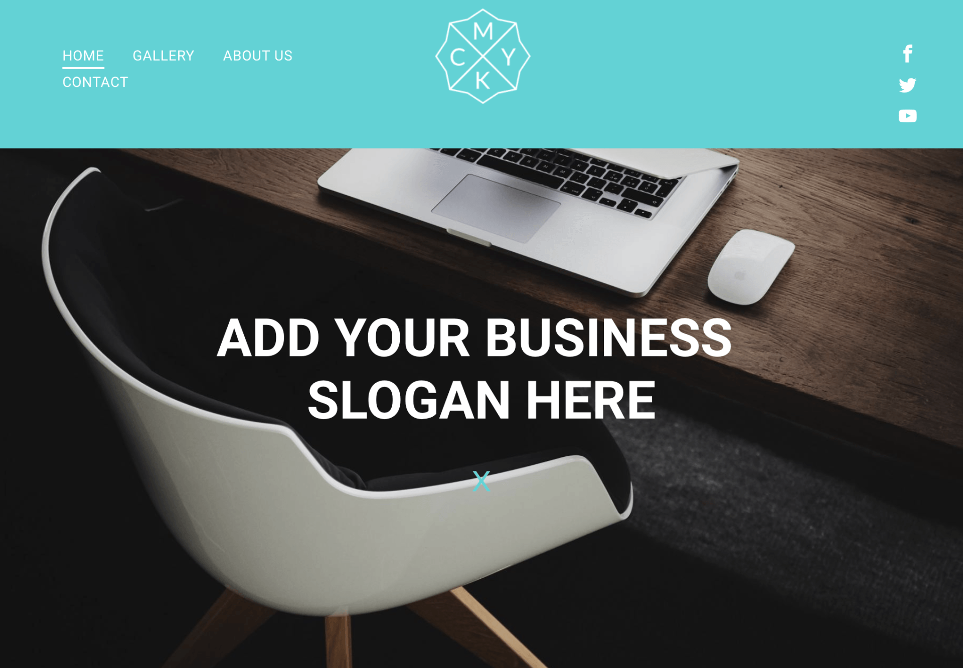 A laptop computer is sitting on a wooden desk next to a chair.