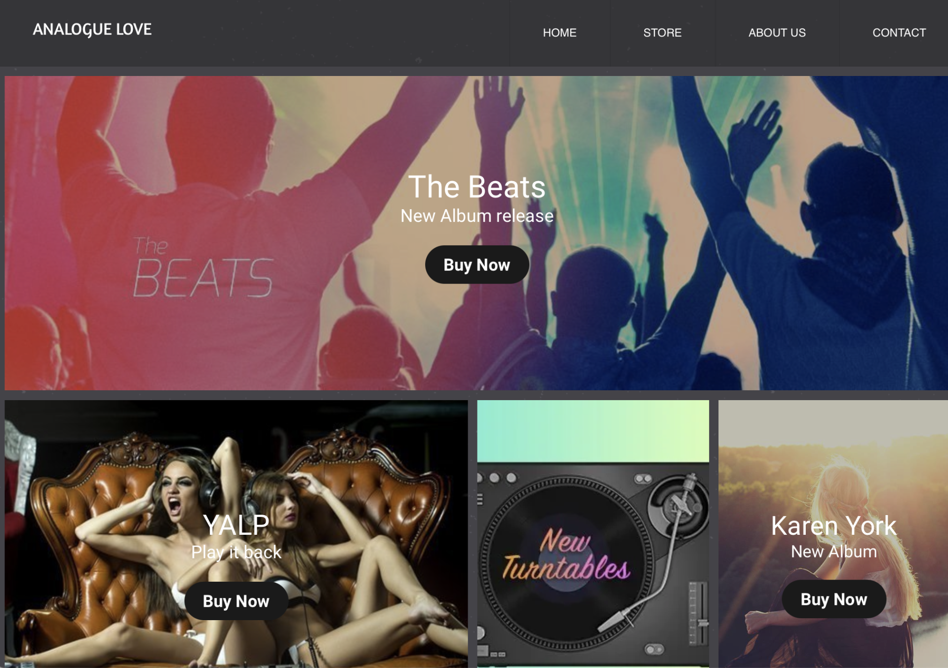 A screenshot of a website that says the beats