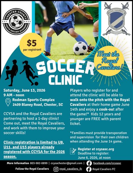 CCYSA Soccer Clinic with Royal Cavs