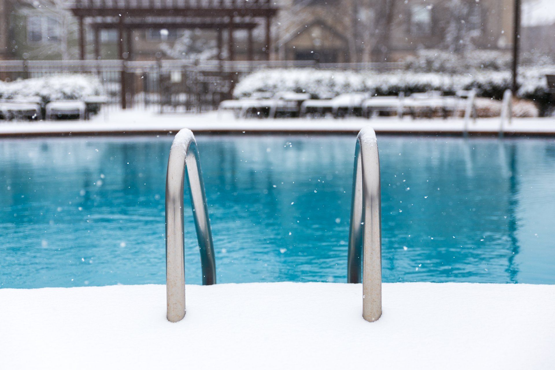 Waiting for Summer Swimming pool in winter C