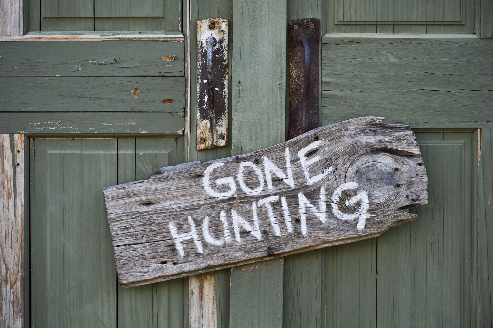 Wooden sign reading 