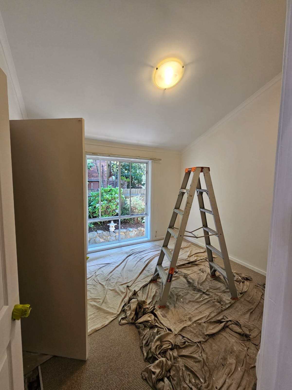 There is a ladder in the middle of the room.