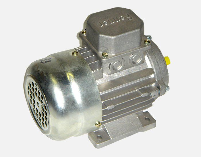 A silver motor with the number 3 on it. Drives and Motors