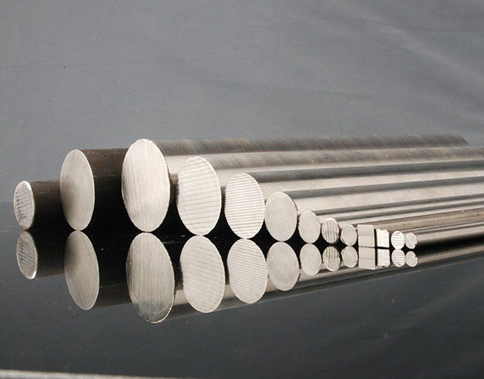 A bunch of metal rods are stacked on top of each other