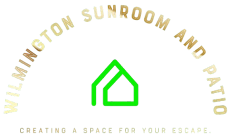 A logo for a company called elmington sunroom and patio.