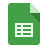 Google Sheets icon: Green document with a white spreadsheet grid.