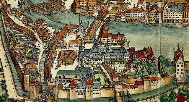 Martiniplan 1597, detail: Ritterscher Palast