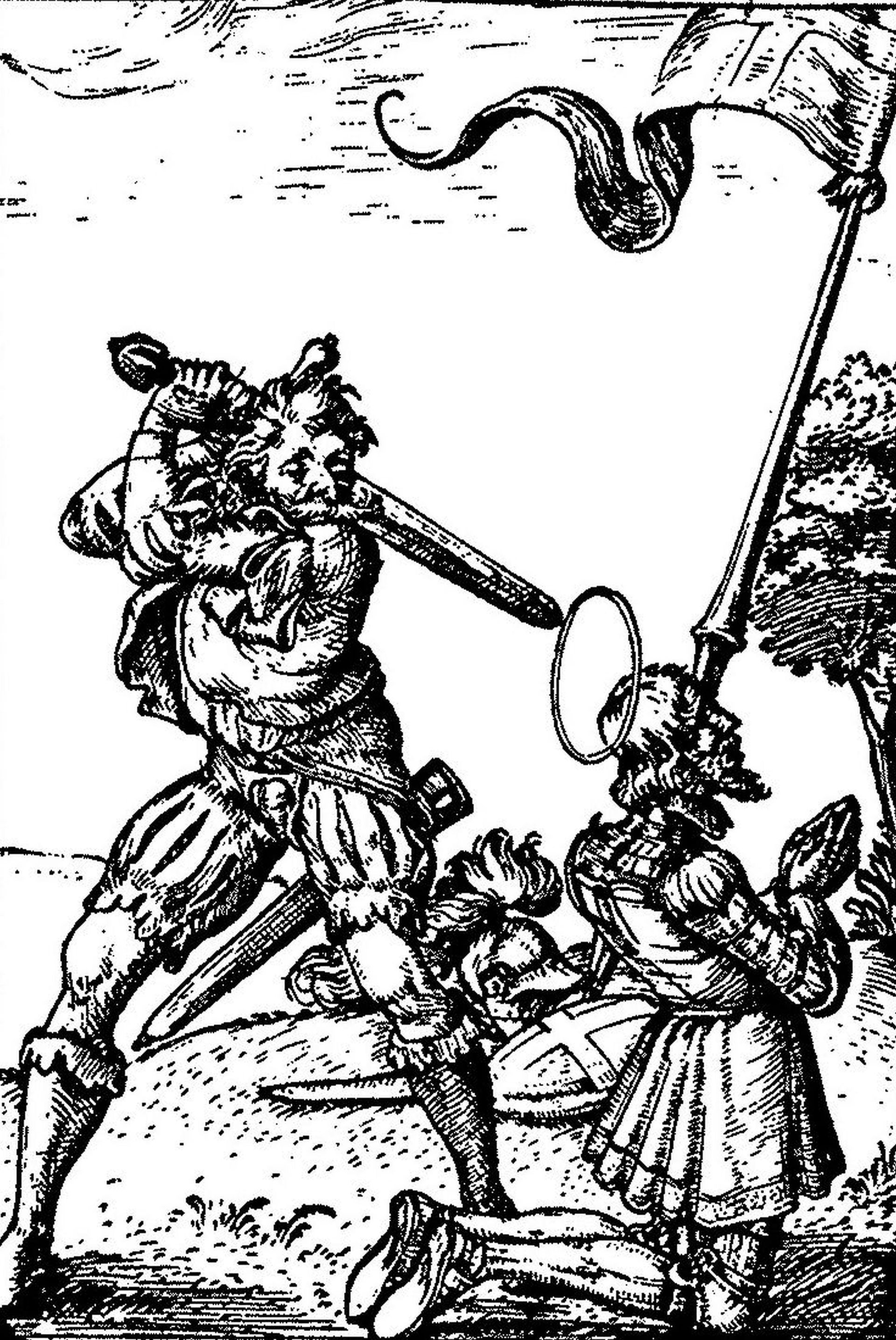 The Decapitation of Saint Maurice, Martini Plan 1597 (detail)