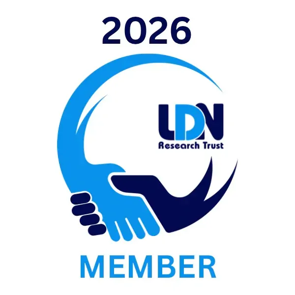 LDN Research Trust 2026 membership logo with a blue handshake graphic on a white background.