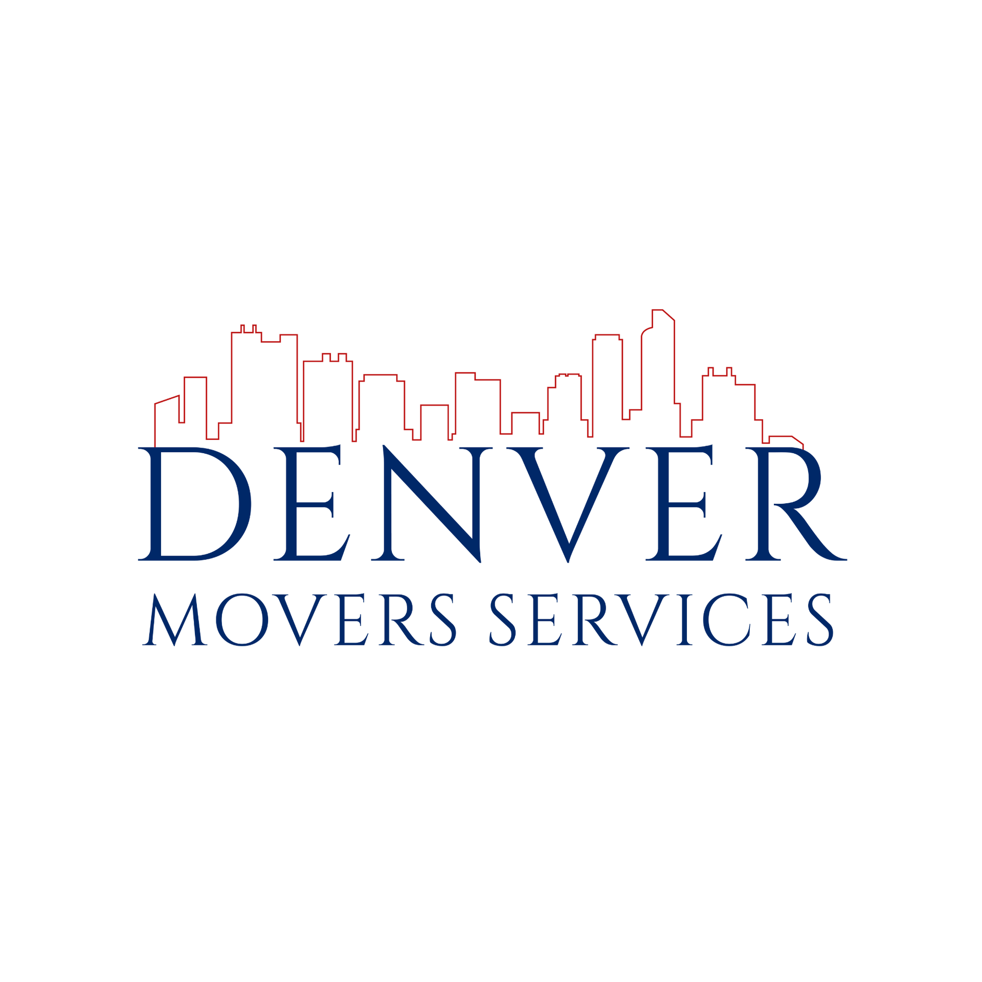 Logo for Denver Movers Services, featuring a blue