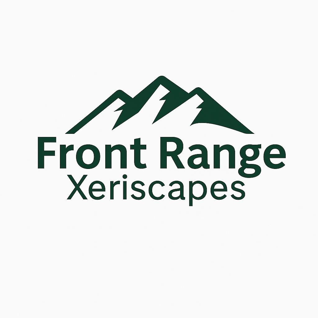 Logo: Green mountains above the words 