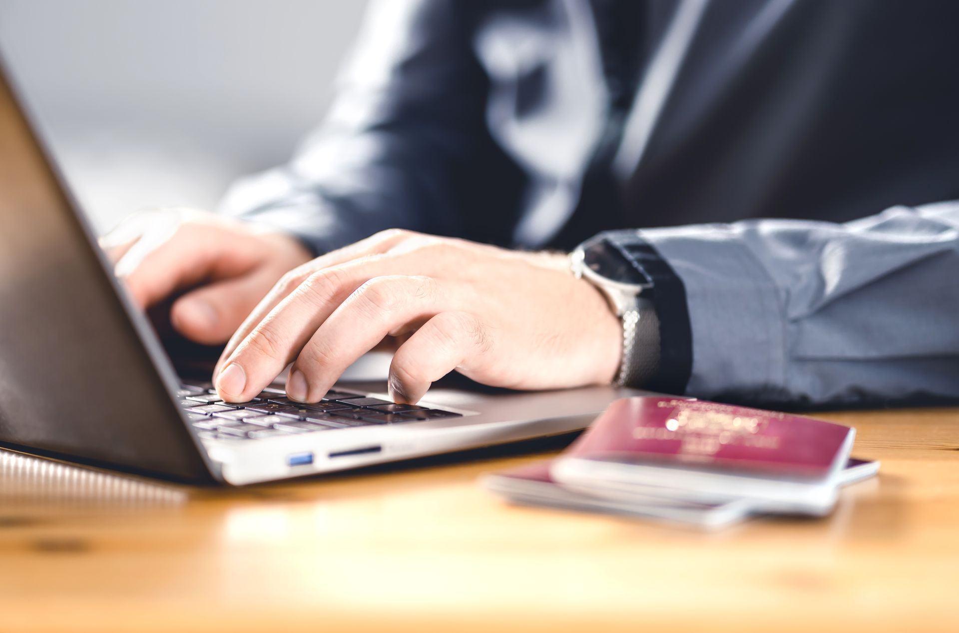 man using a laptop