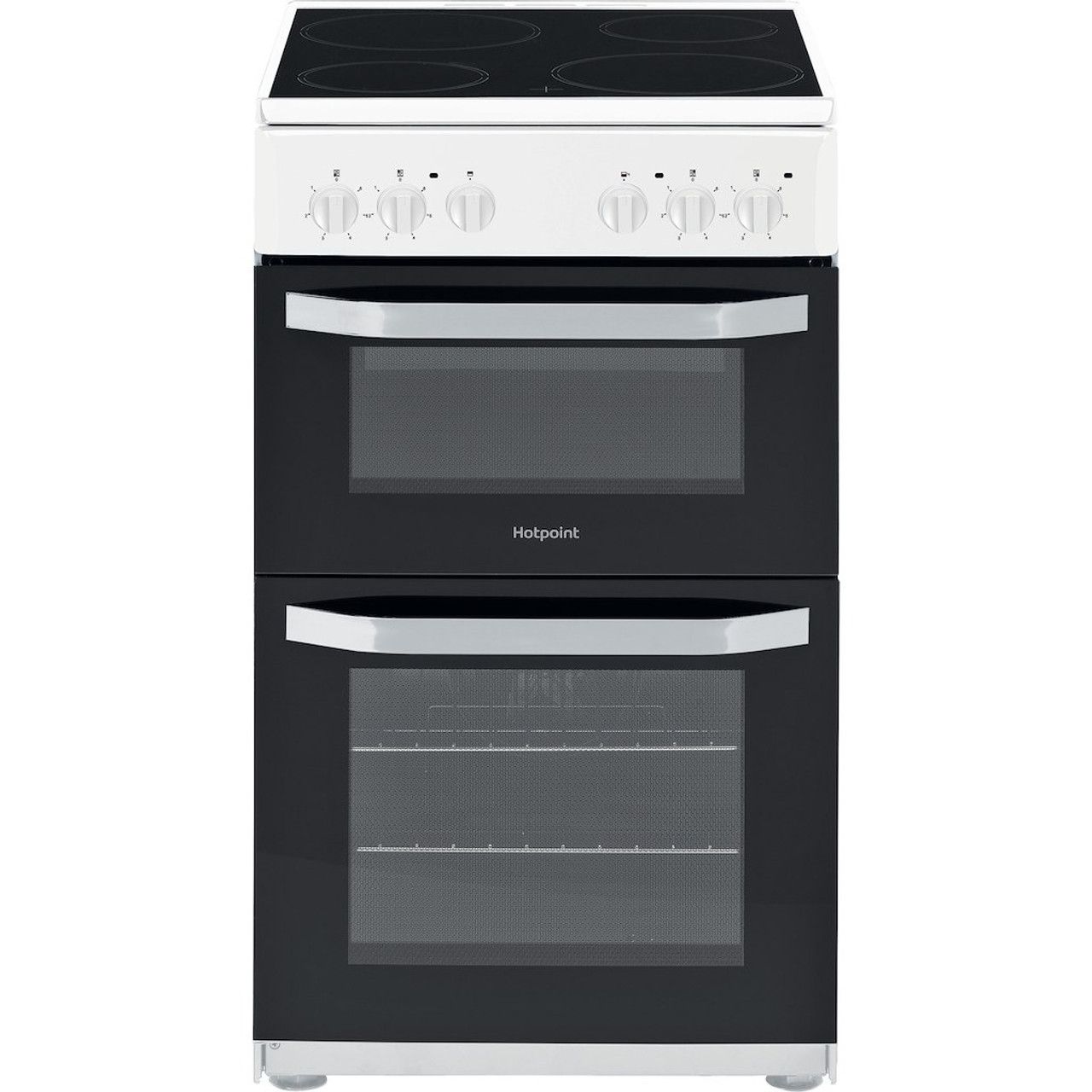 Hotpoint HD5V92KCWUK Double Cavity Freestanding Electric Cooker with Ceramic Hob