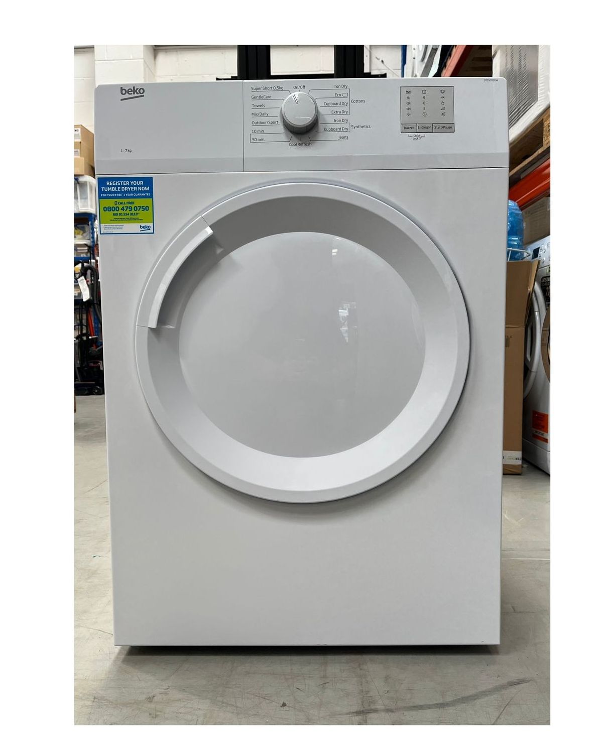 Refurbished Indesit DTGV7001W Vented Tumble Dryer 7kg Just 165!