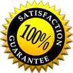 100 satisfaction guarantee yellow icon dj