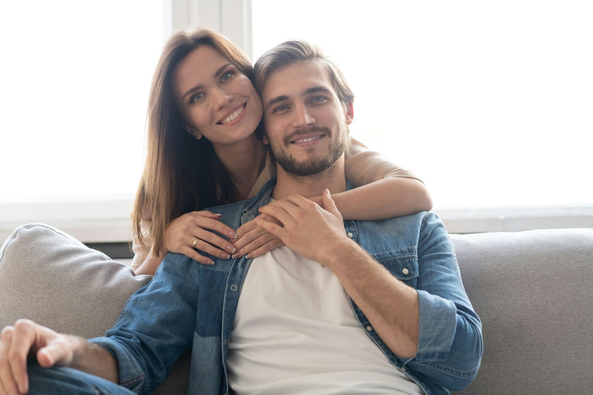 Happy couple feeling relaxed after Myofascial Release therapy in Las Vegas for improved mobility and well-being.