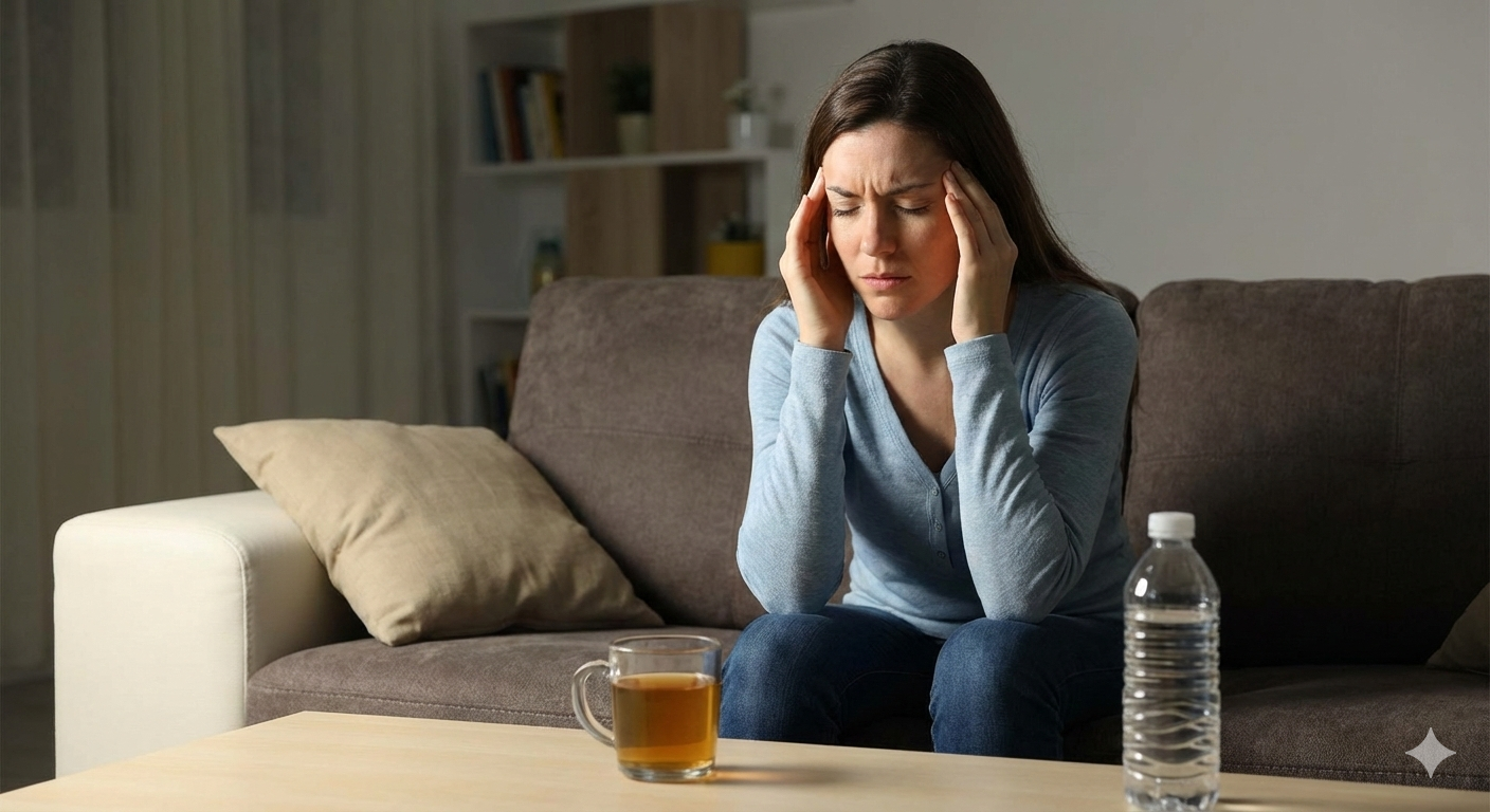 Woman in Las Vegas needing myofascial release for chronic headache treatment