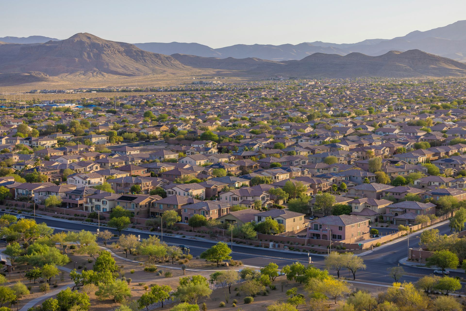 Aerial view of Las Vegas served by Body Unlocked Myofascial Release.