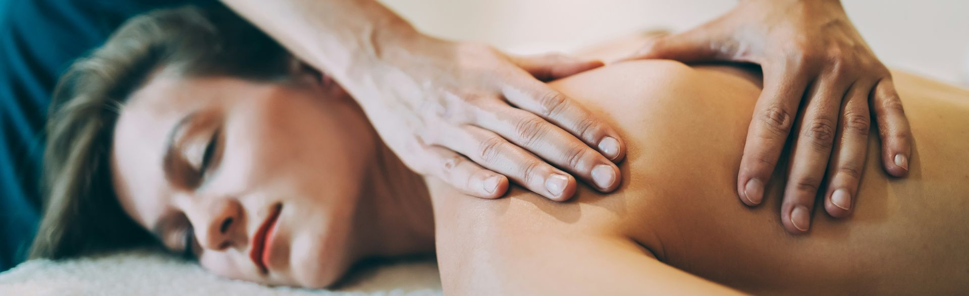 woman getting myofascial release therapy in Las Vegas instead of massage for relaxation.