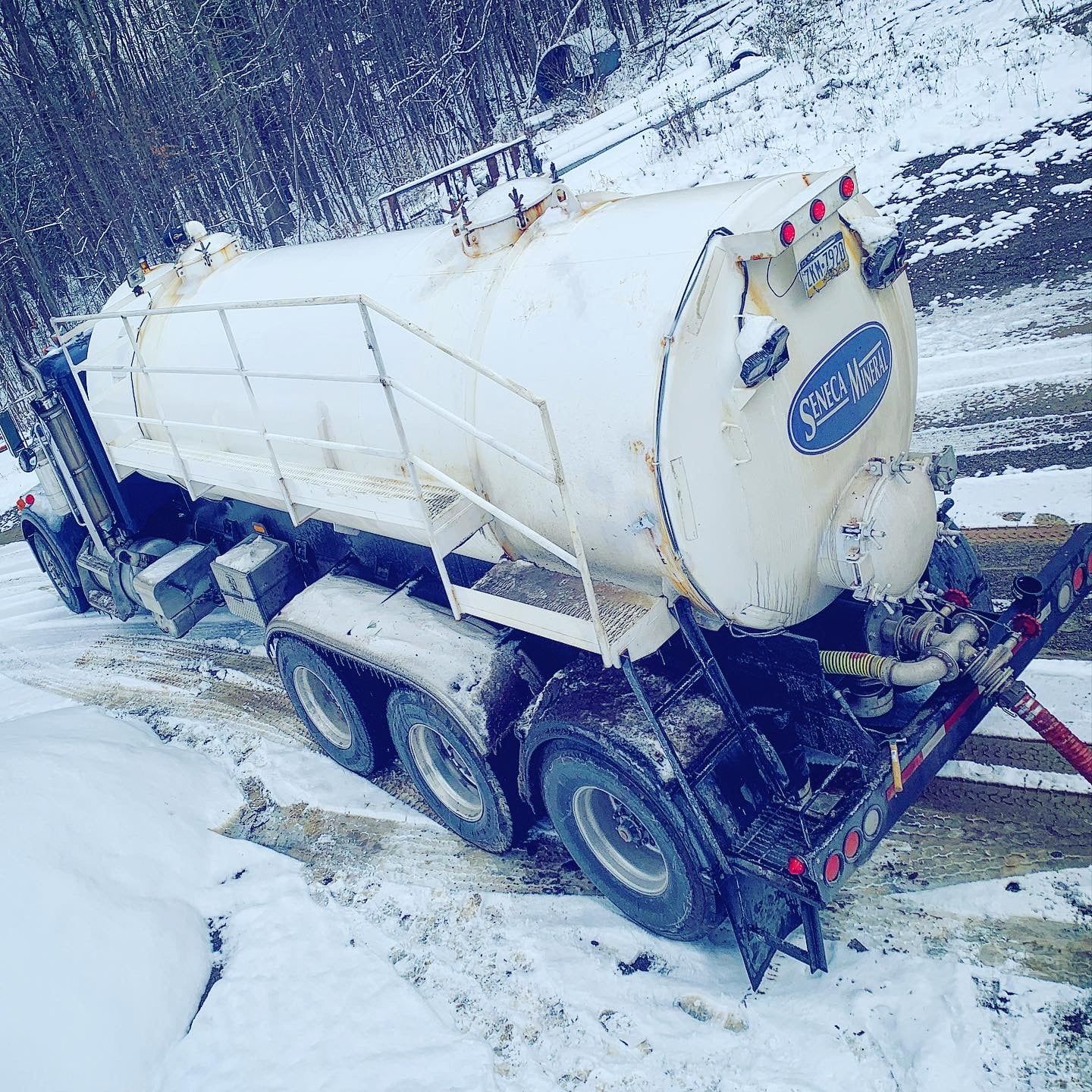 Seneca Mineral Truck in Snow