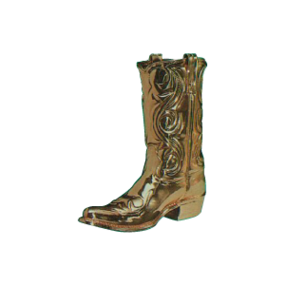 Bronzed old boots